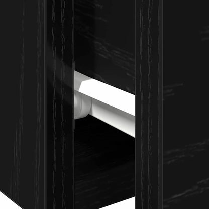 Wall-mounted Cabinet 2 pcs Black Oak 102 x 30 x 20 cm