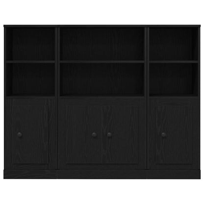 Highboard Black Oak 132 x 35.5 x 103.5 cm Engineered Wood