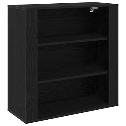 Highboard Black Oak 80 x 33 x 150 cm Engineered Wood