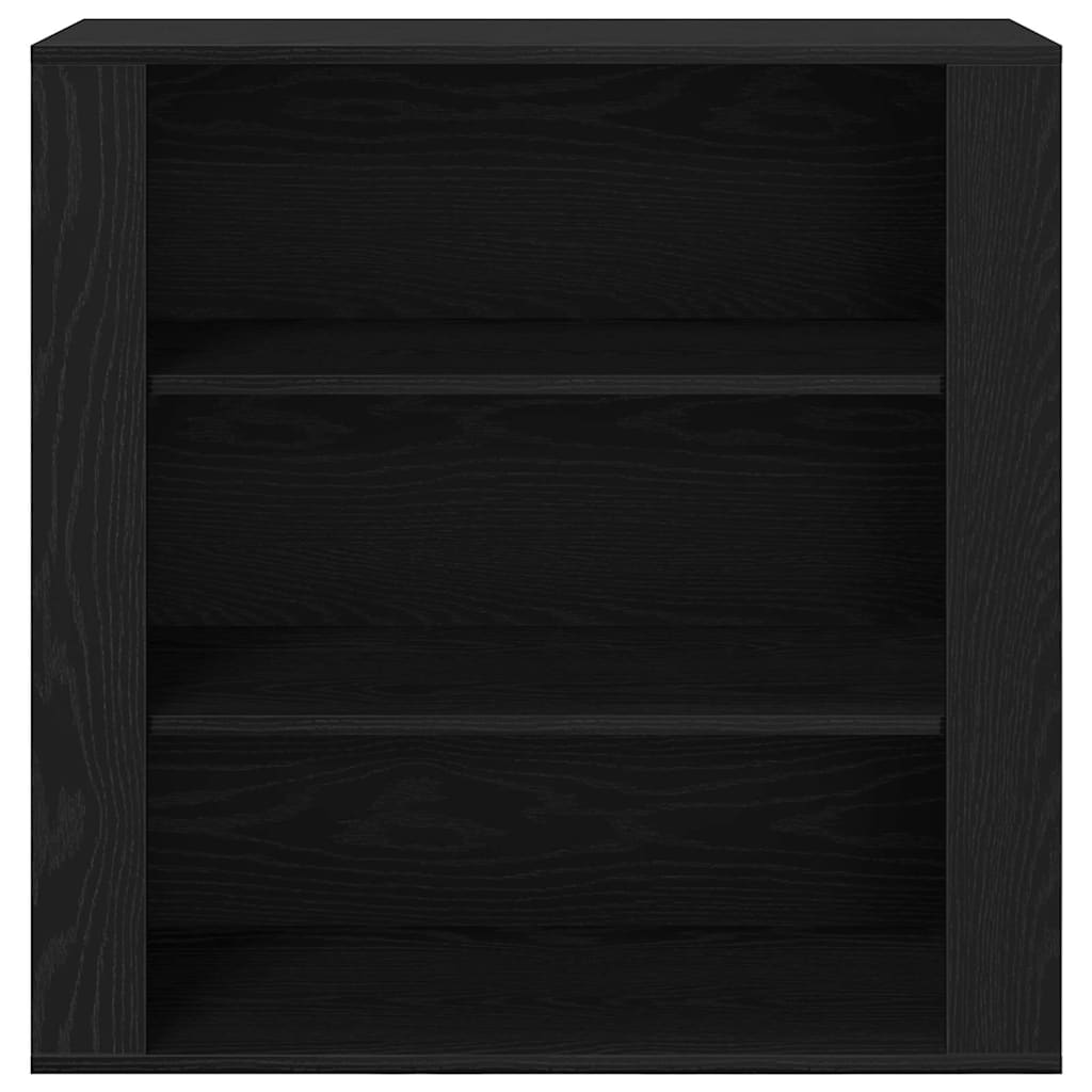 Highboard Black Oak 80 x 33 x 150 cm Engineered Wood