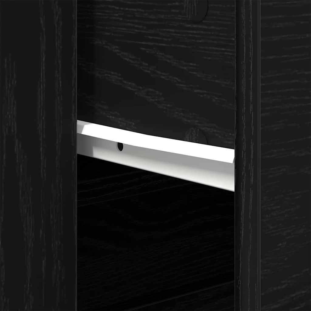 Sideboard Black Oak 240 x 33 x 70 cm Engineered Wood