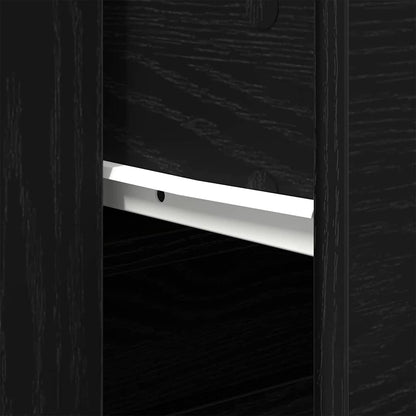 Sideboard Black Oak 240 x 33 x 70 cm Engineered Wood