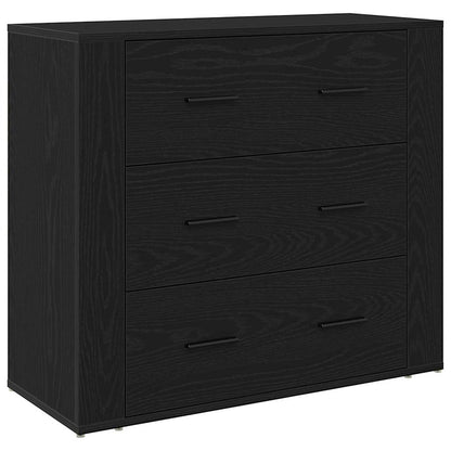 Sideboard Black Oak 240 x 33 x 70 cm Engineered Wood