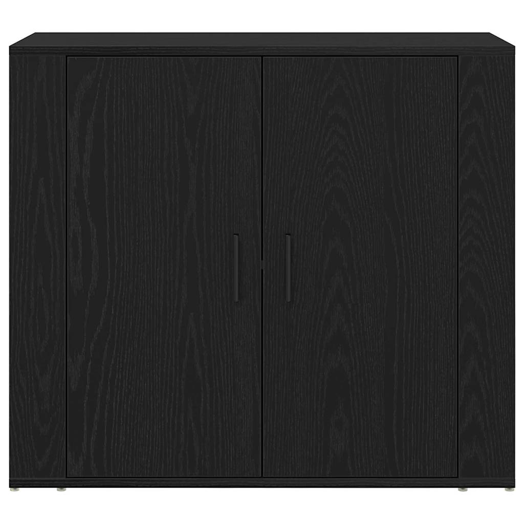 Sideboard Black Oak 240 x 33 x 70 cm Engineered Wood