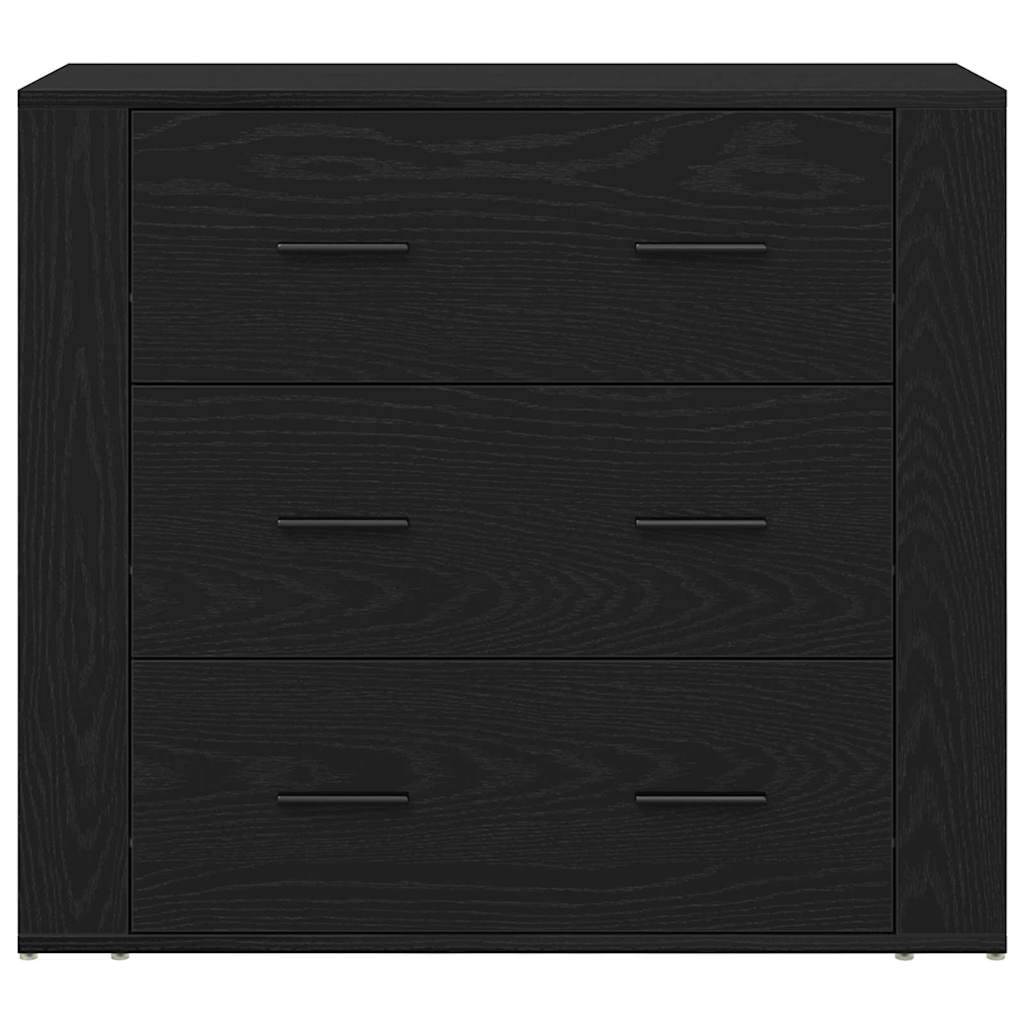 Sideboard Black Oak 240 x 33 x 70 cm Engineered Wood