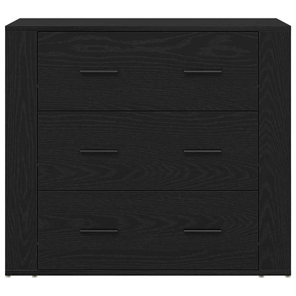 Sideboard Black Oak 240 x 33 x 70 cm Engineered Wood