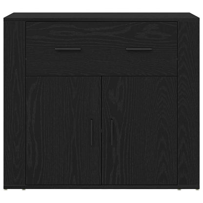 Sideboard Black Oak 240 x 33 x 70 cm Engineered Wood