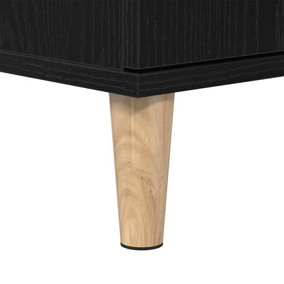 Bathroom Furniture Set Wall-mounted with Door 3 pcs Black Oak