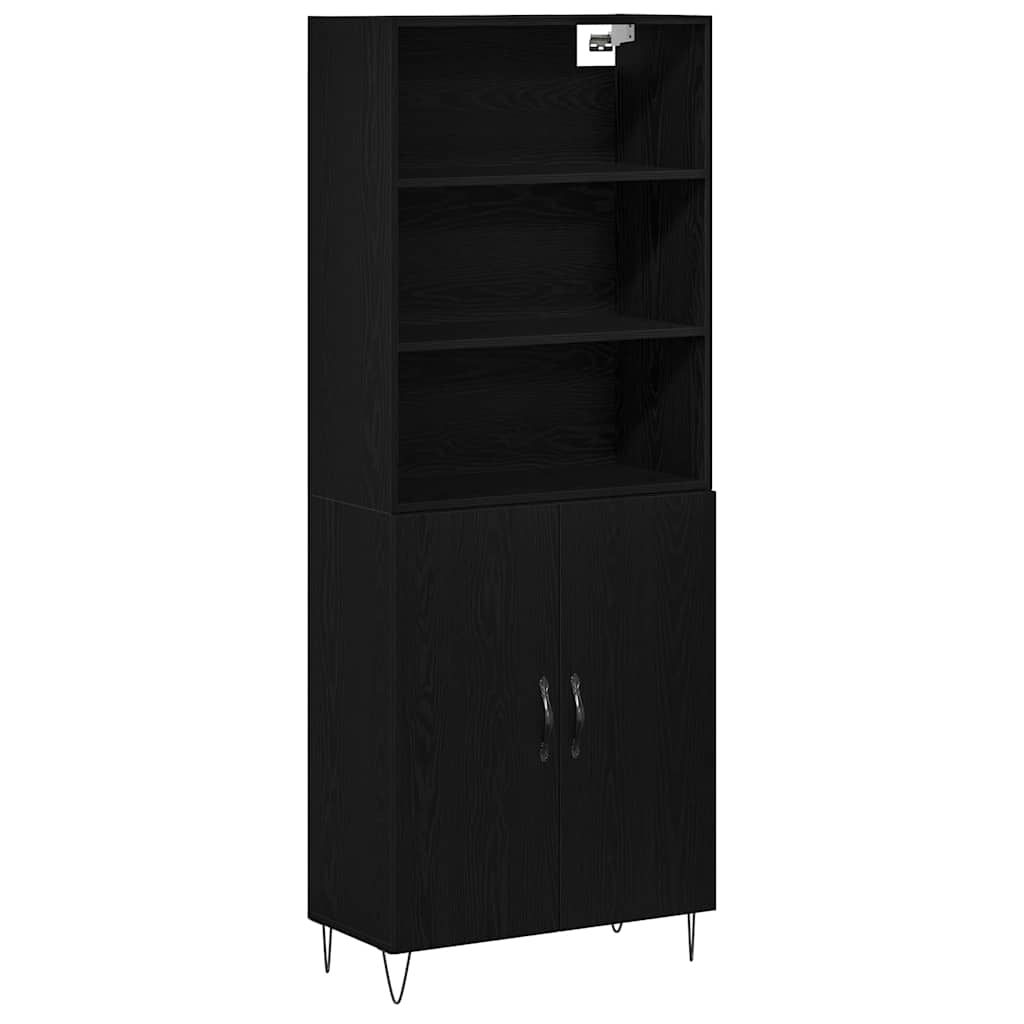 Highboard 2 pcs Black Oak 69.5 x 34 x 180 cm