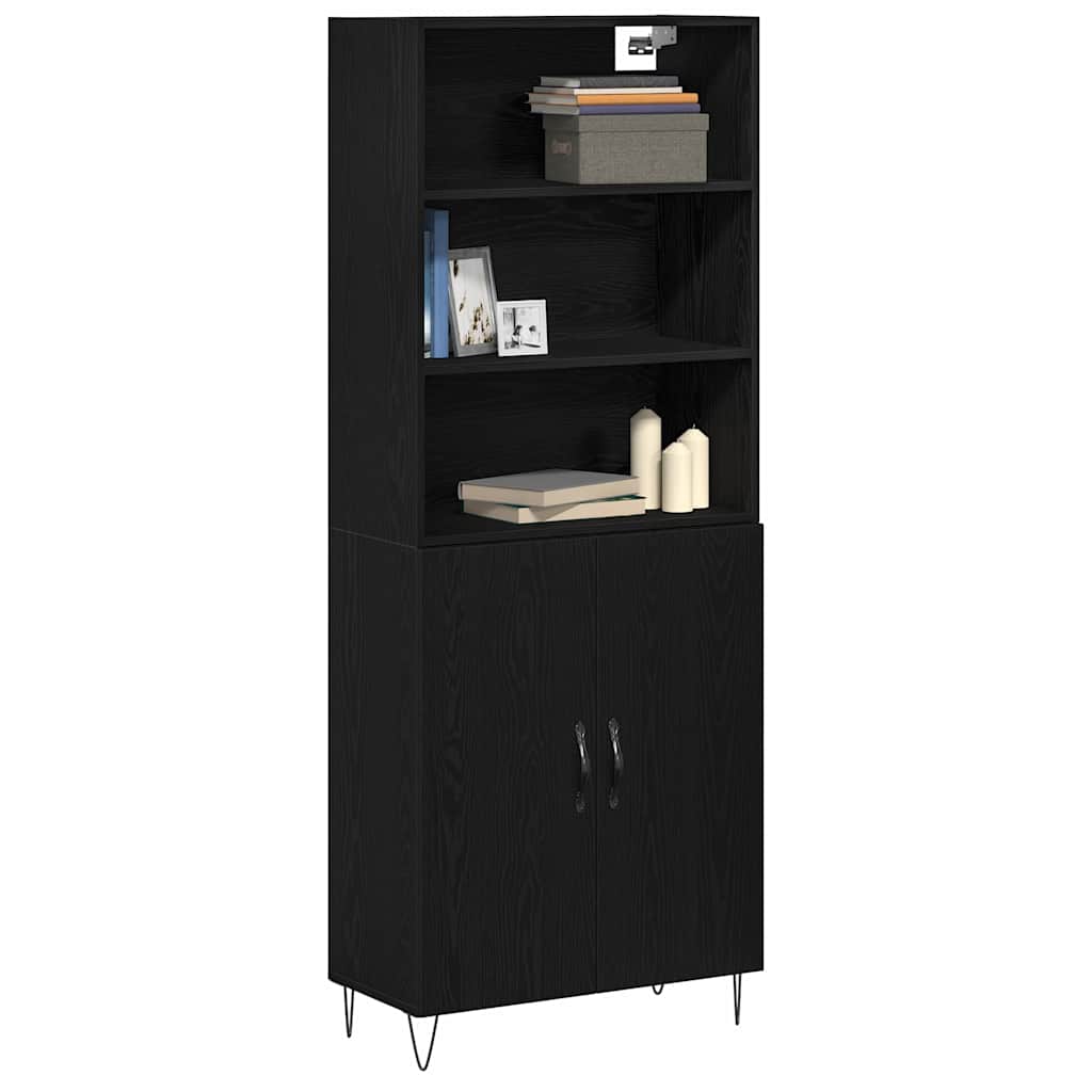 Highboard 2 pcs Black Oak 69.5 x 34 x 180 cm