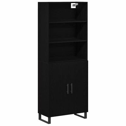 Highboard 2 pcs Black Oak 69.5 x 34 x 180 cm