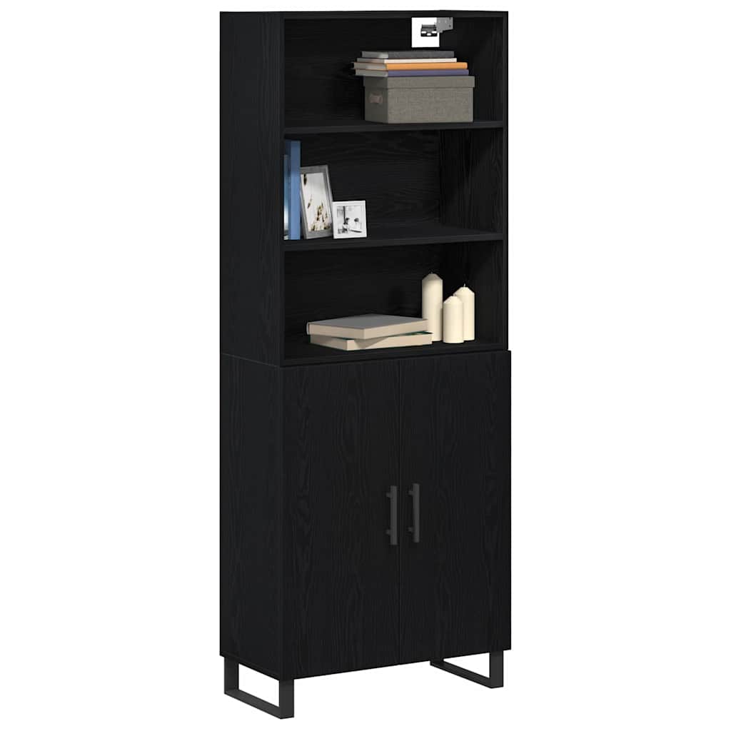 Highboard 2 pcs Black Oak 69.5 x 34 x 180 cm