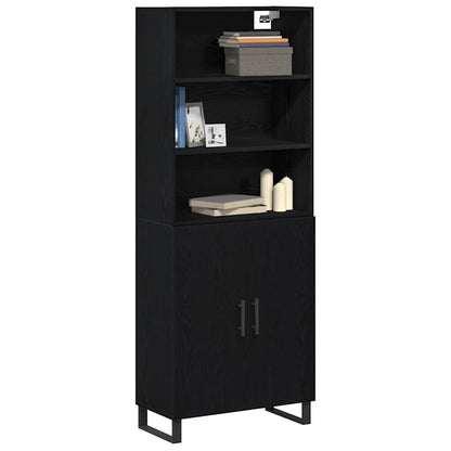 Highboard 2 pcs Black Oak 69.5 x 34 x 180 cm