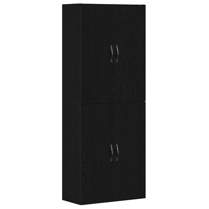 Wall-Mounted Cabinet 2 pcs Black Oak 69.5 x 34 x 90 cm