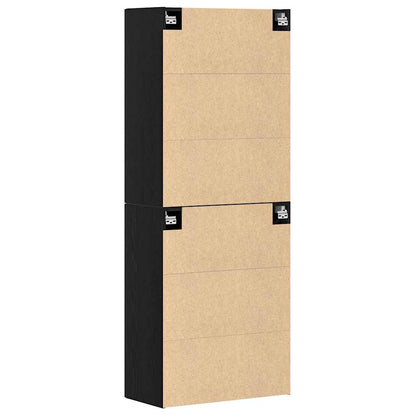 Wall-Mounted Cabinet 2 pcs Black Oak 69.5 x 34 x 90 cm