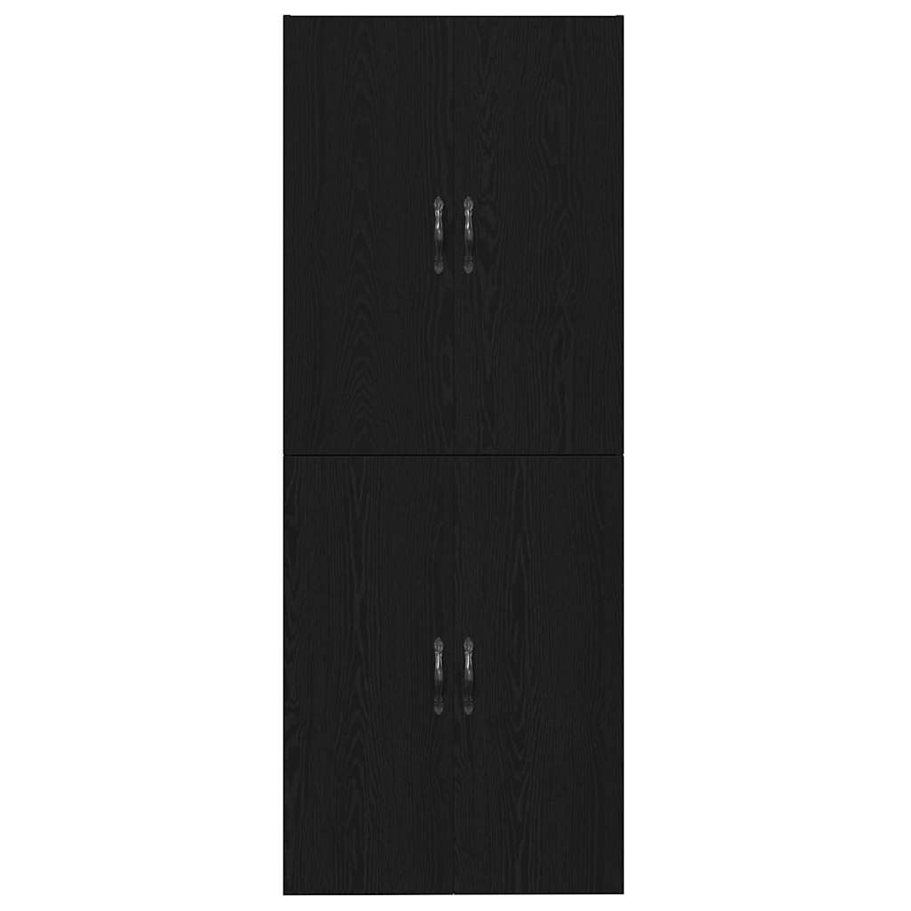 Wall-Mounted Cabinet 2 pcs Black Oak 69.5 x 34 x 90 cm