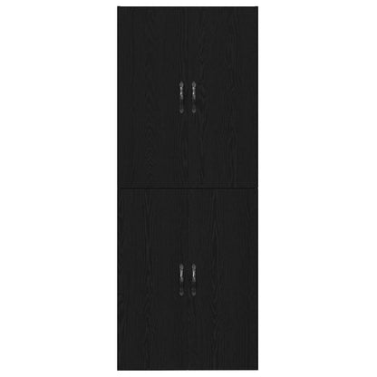 Wall-Mounted Cabinet 2 pcs Black Oak 69.5 x 34 x 90 cm
