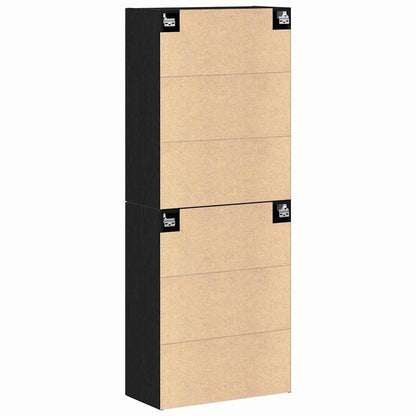 Wall-Mounted Cabinet 2 pcs Black Oak 69.5 x 34 x 90 cm