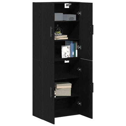 Wall-Mounted Cabinet 2 pcs Black Oak 69.5 x 34 x 90 cm