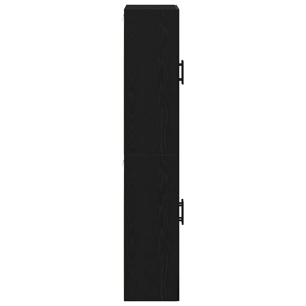 Wall-Mounted Cabinet 2 pcs Black Oak 69.5 x 34 x 90 cm