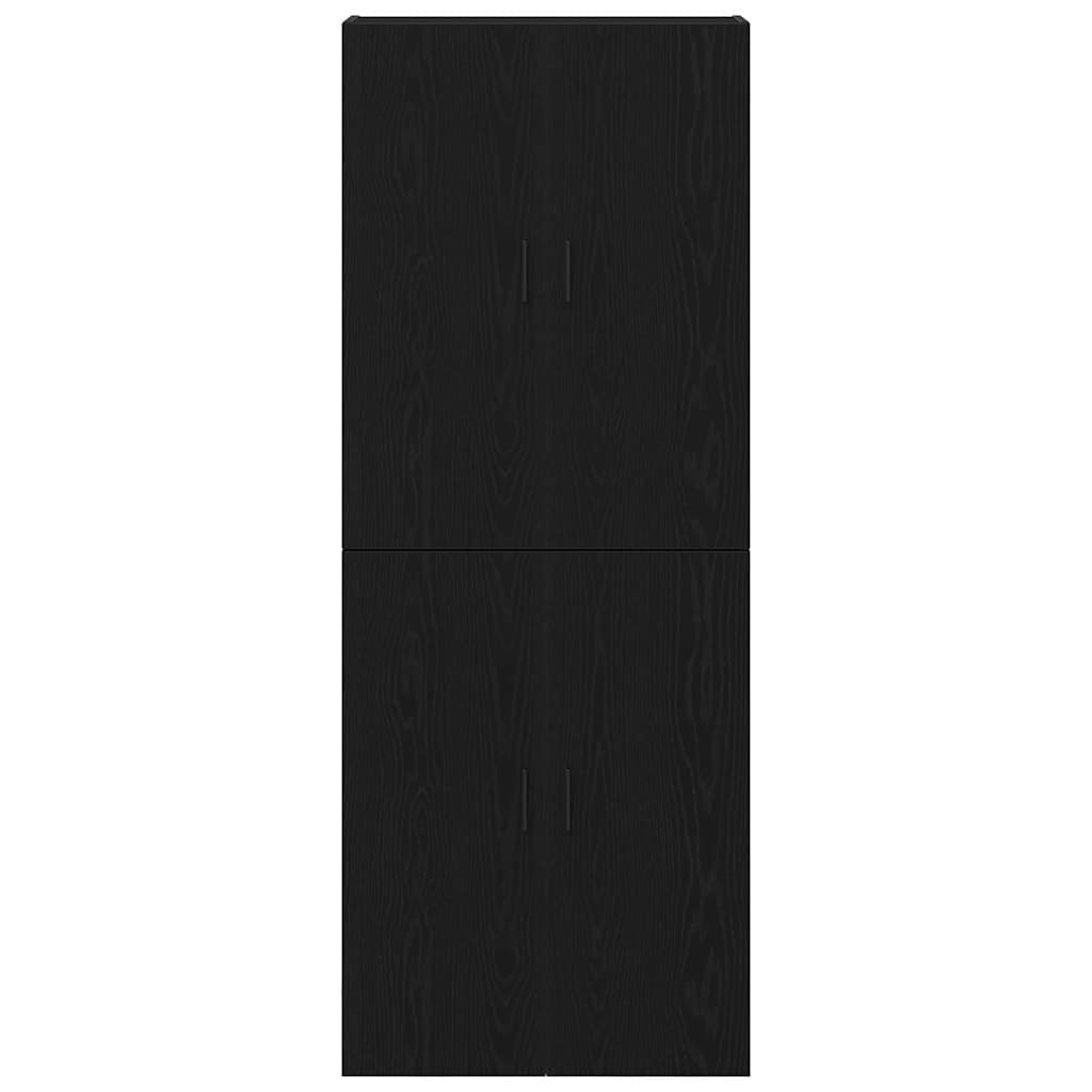 Wall-Mounted Cabinet 2 pcs Black Oak 69.5 x 34 x 90 cm