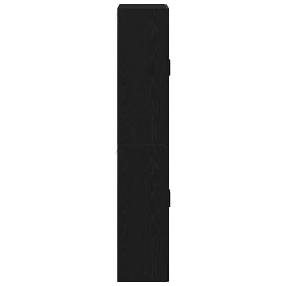 Wall-Mounted Cabinet 2 pcs Black Oak 69.5 x 34 x 90 cm