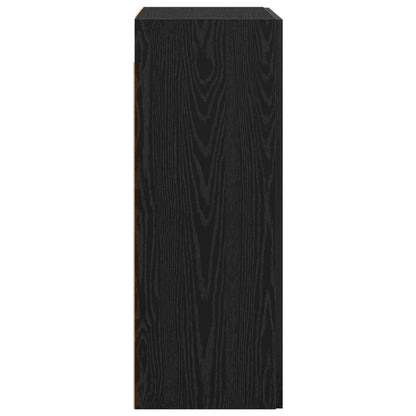Wall-Mounted Cabinet 2 pcs Black Oak 69.5 x 34 x 90 cm