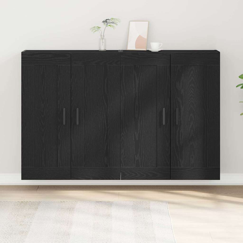 Wall-mounted Cabinet 2 pcs Black Oak 69.5 x 34 x 90 cm