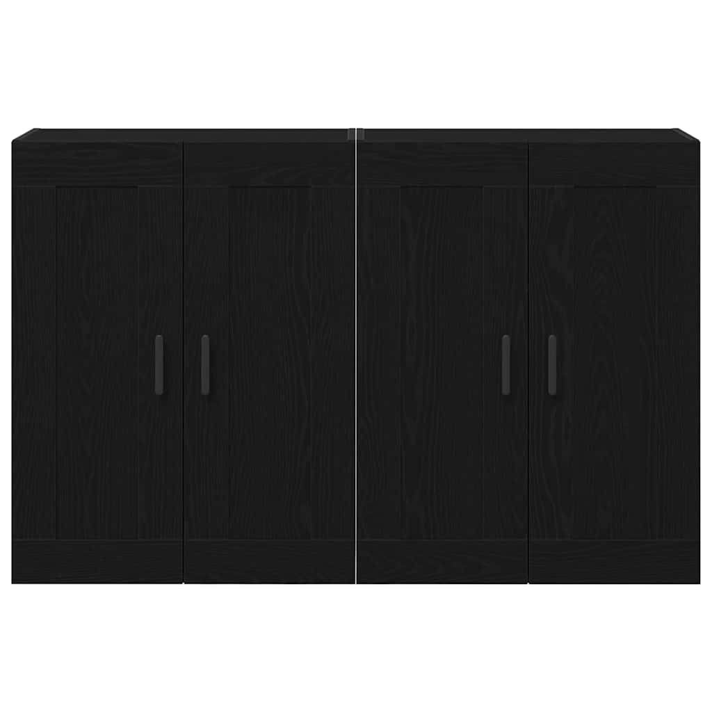 Wall-mounted Cabinet 2 pcs Black Oak 69.5 x 34 x 90 cm