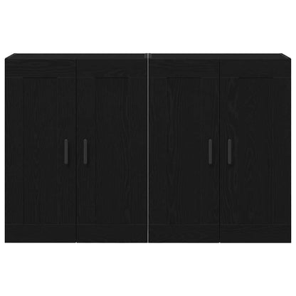 Wall-mounted Cabinet 2 pcs Black Oak 69.5 x 34 x 90 cm