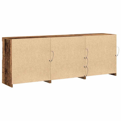 LED Sideboard Old Wood 181.5 x 37 x 67 cm Engineered Wood