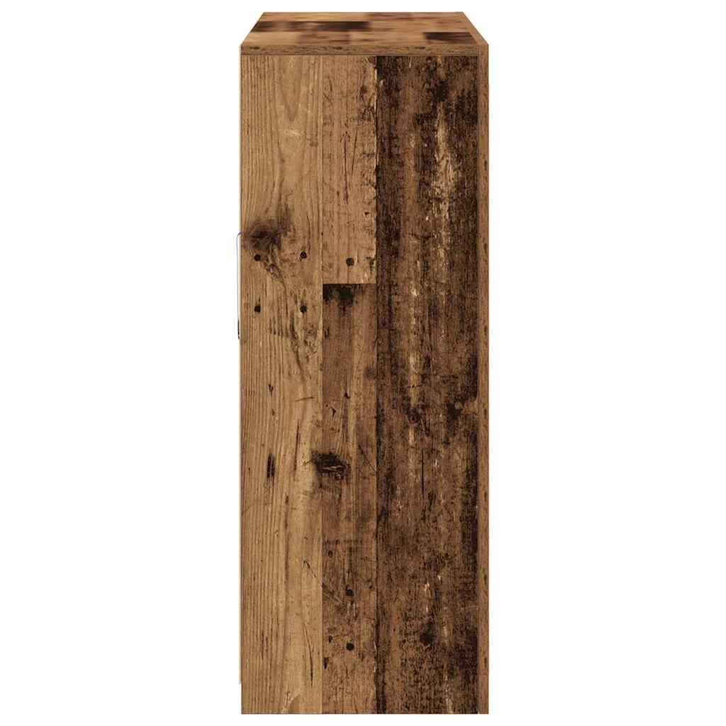 LED Sideboard Old Wood 181.5 x 37 x 100 cm Engineered Wood
