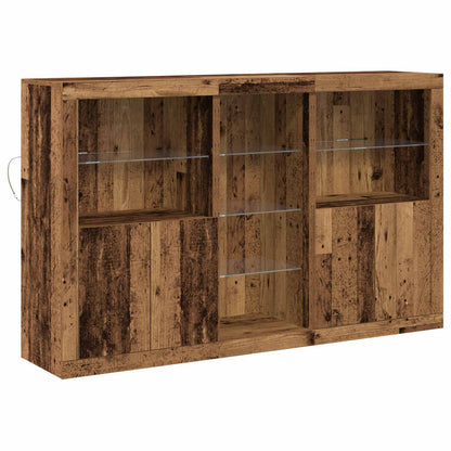 LED Sideboard Old Wood 162 x 37 x 100 cm Engineered Wood