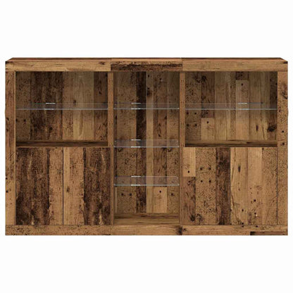 LED Sideboard Old Wood 162 x 37 x 100 cm Engineered Wood