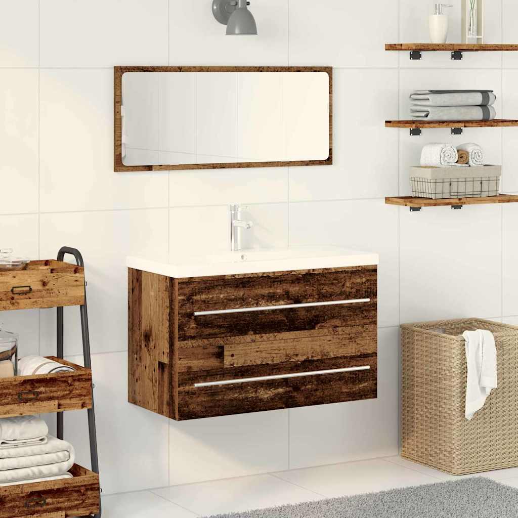 Bathroom Sink Cabinet with Drawer Old Wood 80 x 38.5 x 48 cm