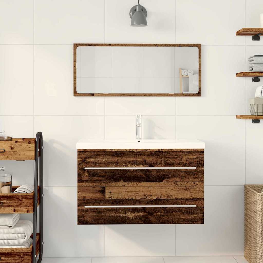 Bathroom Sink Cabinet with Drawer Old Wood 80 x 38.5 x 48 cm