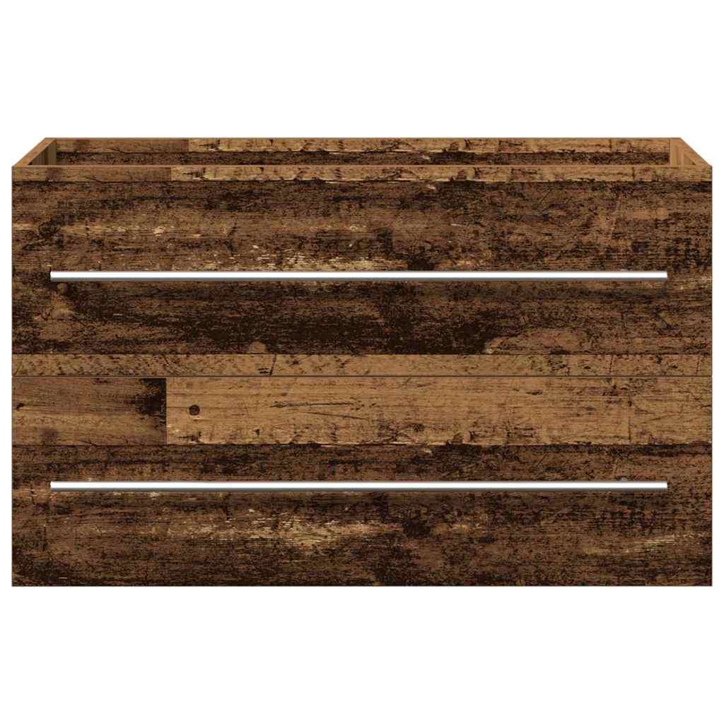Bathroom Sink Cabinet 2 pcs Old Wood 80 x 38.5 x 48 cm