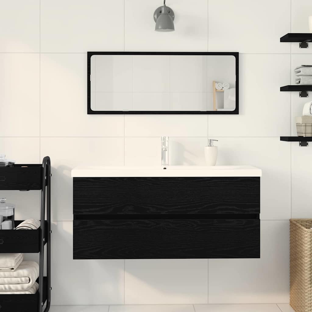 Bathroom Sink Cabinet Black Oak 100 x 39 x 62 cm