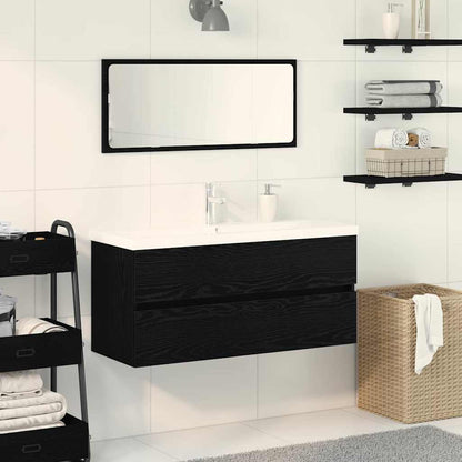 Bathroom Sink Cabinet Black Oak 90 x 39 x 62 cm Engineered Wood