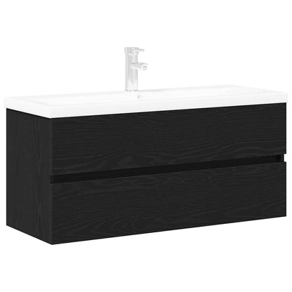 Bathroom Sink Cabinet Black Oak 90 x 39 x 62 cm Engineered Wood