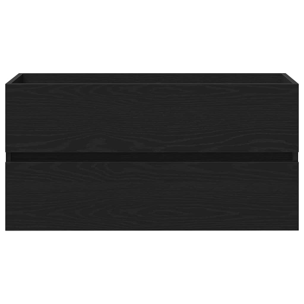 Bathroom Sink Cabinet Black Oak 90 x 39 x 62 cm Engineered Wood
