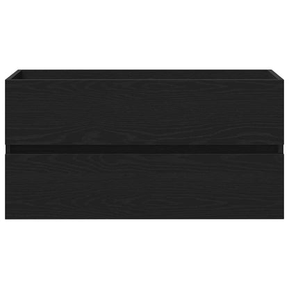 Bathroom Sink Cabinet Black Oak 90 x 39 x 62 cm Engineered Wood