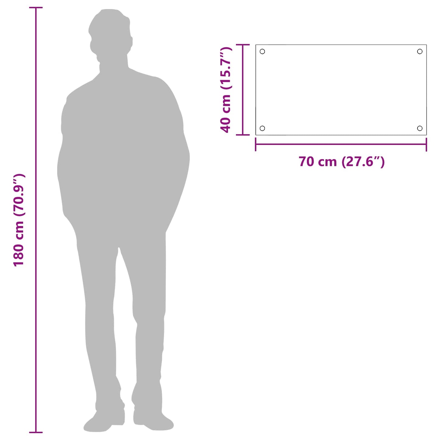 Kitchen Backsplash Light Grey 70 x 40 cm Tempered Glass