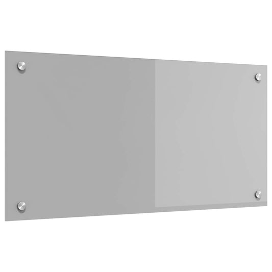 Kitchen Backsplash Light Grey 80 x 40 cm Tempered Glass