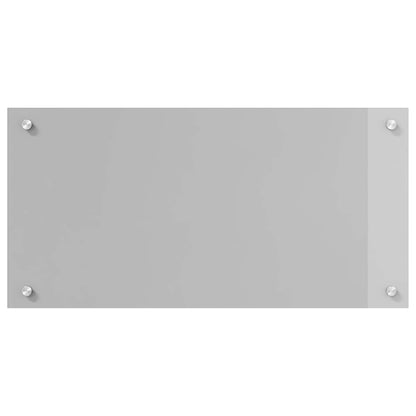 Kitchen Backsplash Light Grey 80 x 40 cm Tempered Glass