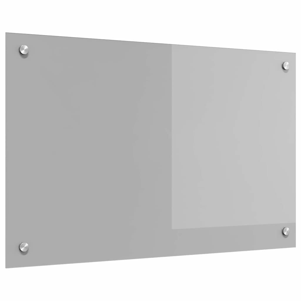 Kitchen Backsplash Light Grey 80 x 50 cm Tempered Glass