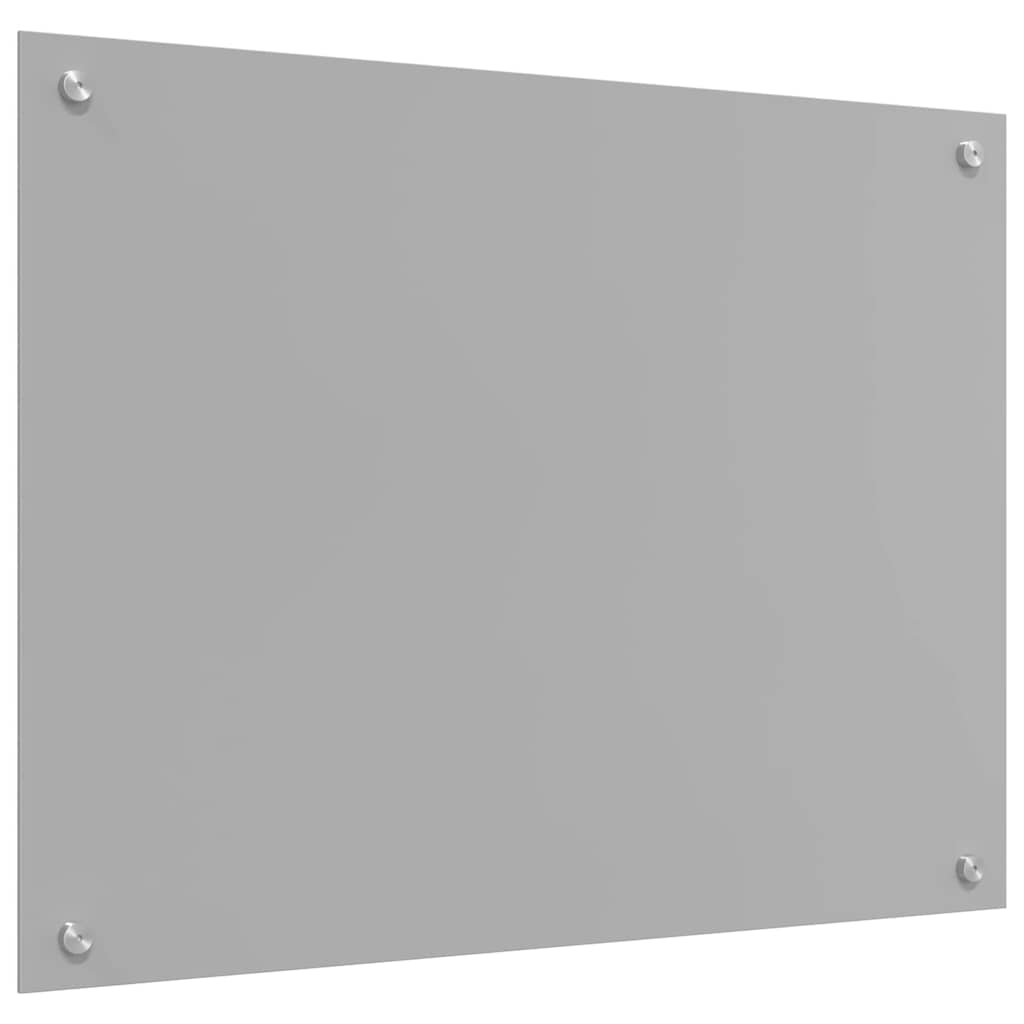 Kitchen Backsplash Light Grey 80 x 50 cm Tempered Glass