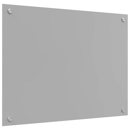 Kitchen Backsplash Light Grey 80 x 50 cm Tempered Glass