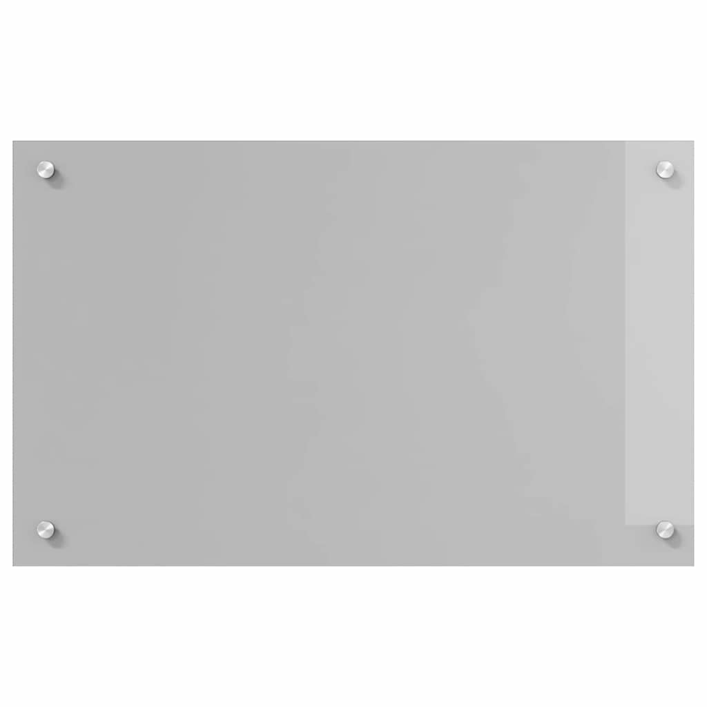 Kitchen Backsplash Light Grey 80 x 50 cm Tempered Glass