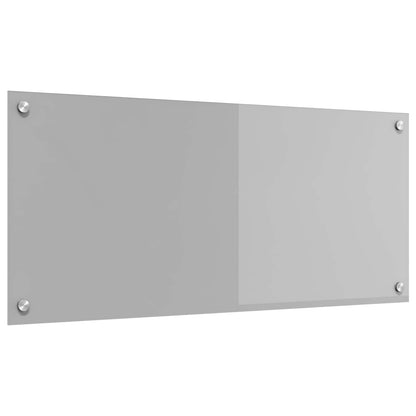 Kitchen Backsplash Light Grey 90 x 40 cm Tempered Glass